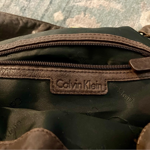 Calvin Klein Dark Brown Leather Tote - Picture 7 of 9